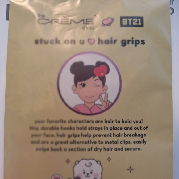 New In Package The Creme Shop x BT21 Stuck On U Tata V 2 Hair‎ Grips Set Red - Picture 8 of 8